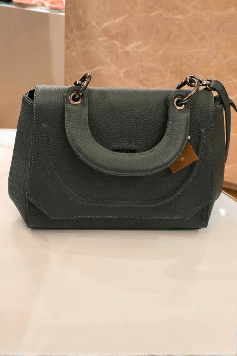 Bolsa Estruturada em Couro Grained