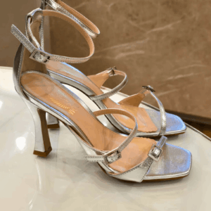 Sandália Prata Metálica